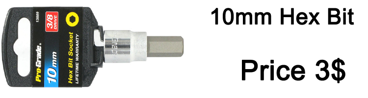 10mm Hex Bit Socket